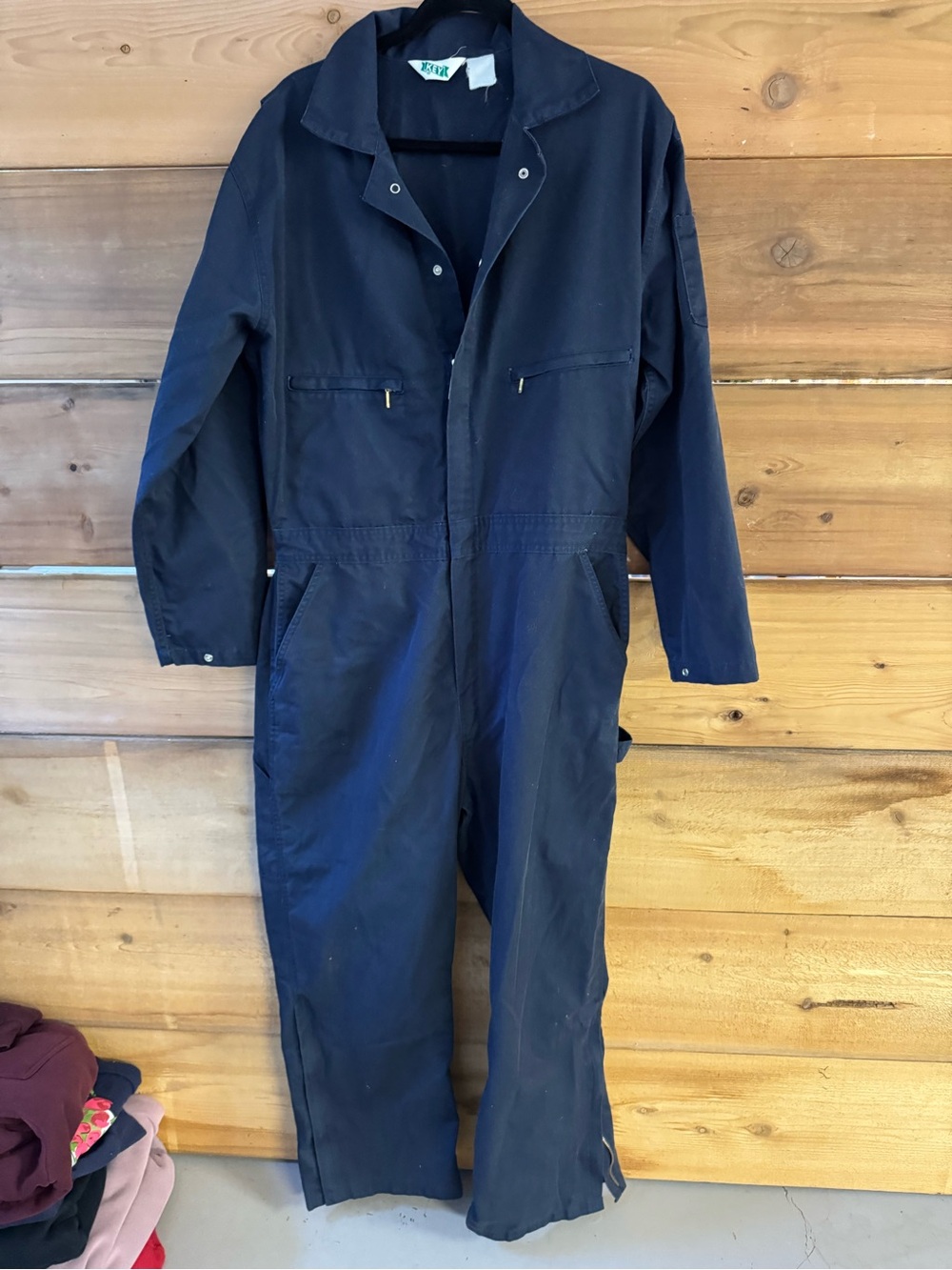 Vintage Key Men's Navy Work Coverall Jumpsuit